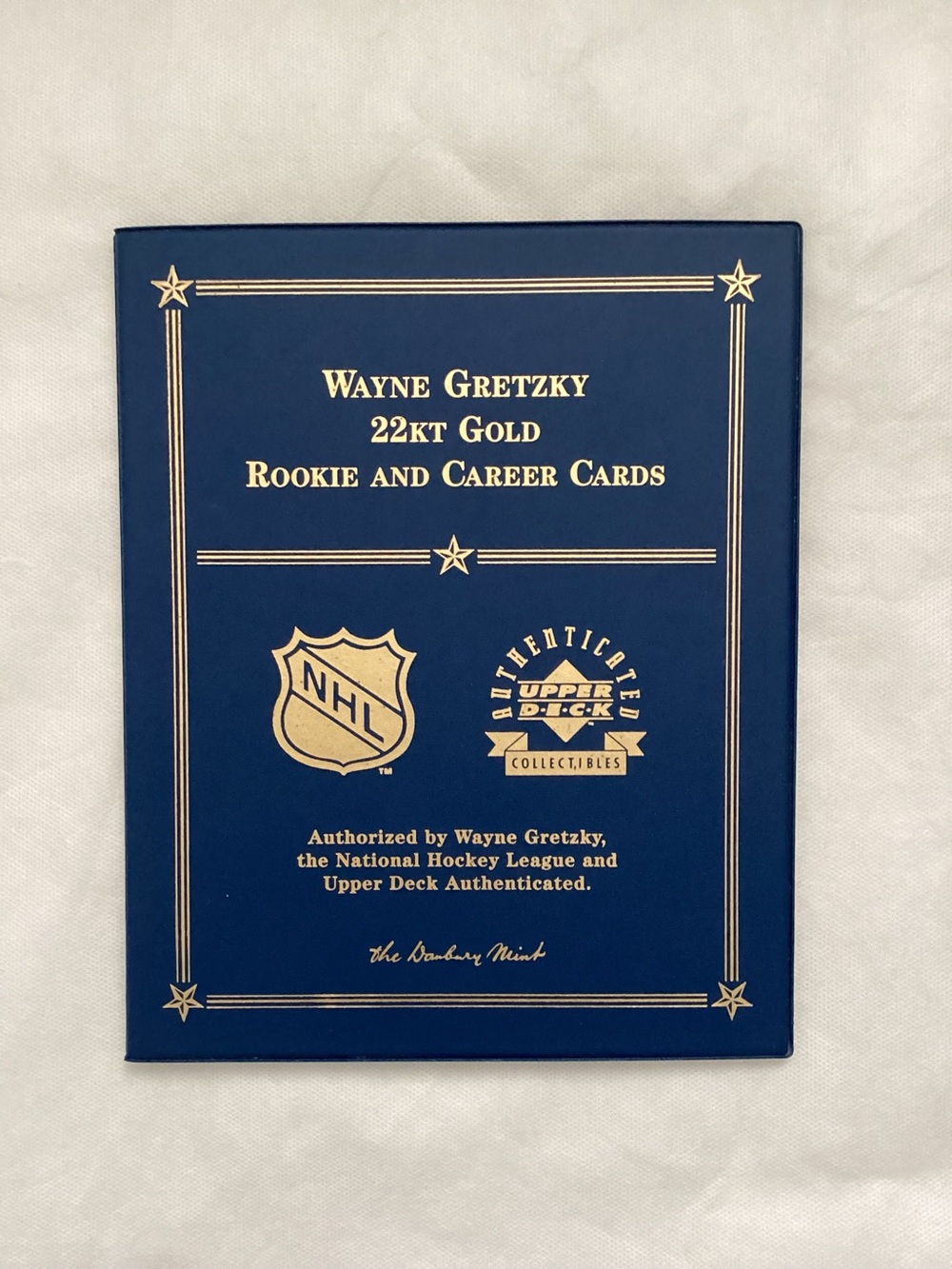 Upper Deck and Danbury Mint Wayne Gretzky 22kt Gold Rookie and Career Cards